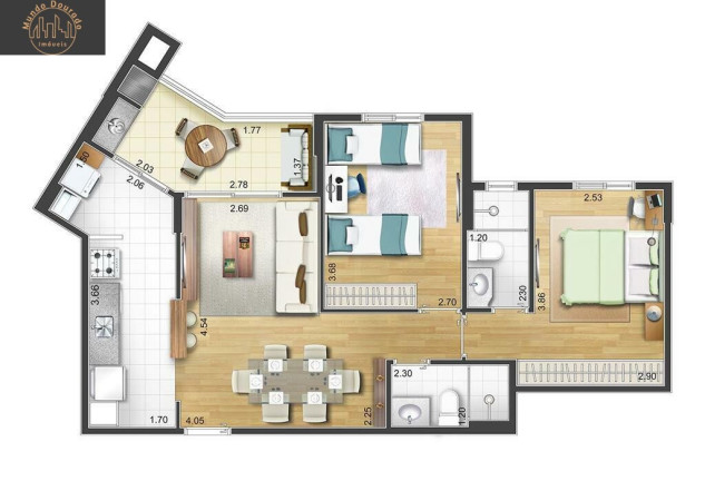Imagem Apartamento com 2 Quartos à Venda, 69 m² em Santa Maria - São Caetano Do Sul