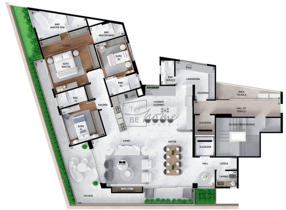 Imagem Apartamento com 3 Quartos à Venda, 233 m² em água Verde - Curitiba