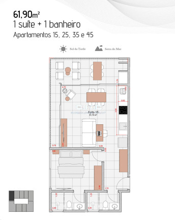 Imagem Apartamento com 2 Quartos à Venda, 75 m² em Toninhas - Ubatuba