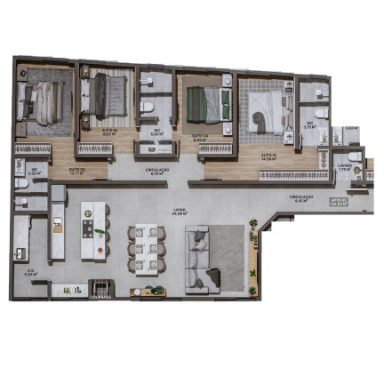 Imagem Apartamento com 3 Quartos à Venda, 92 m² em Praia Brava De Itajaí - Itajaí