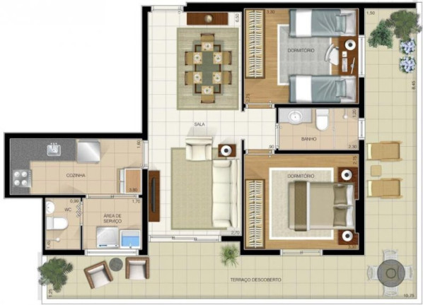 Imagem Apartamento com 2 Quartos à Venda, 83 m² em José Menino - Santos