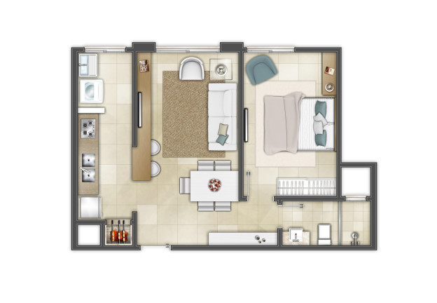 Imagem Apartamento com 2 Quartos à Venda, 68 m² em Centro - Torres