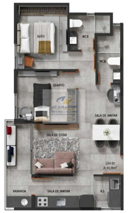 Imagem Apartamento com 2 Quartos à Venda, 61 m² em Camboinha - Cabedelo Imagem Apartamento com 2 Quartos à Venda, 61 m² em Camboinha - Cabedelo