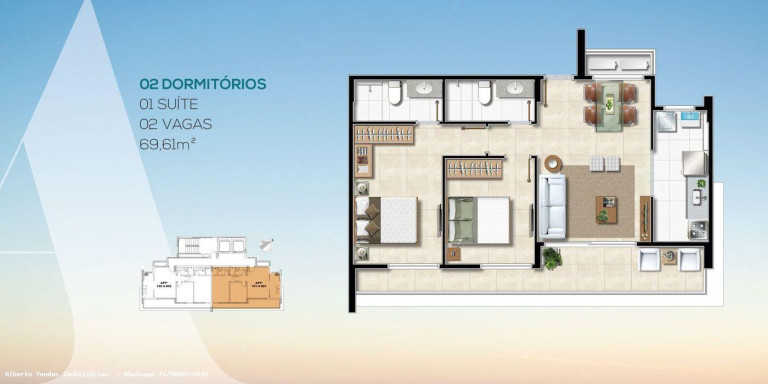 Imagem Apartamento com 1 Quarto à Venda, 34 m² em Stella Maris - Salvador