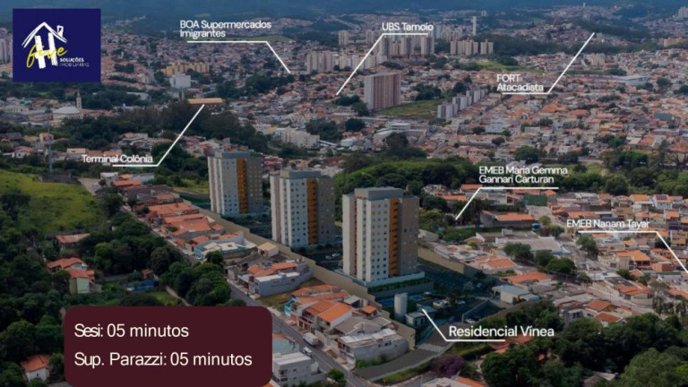 Imagem Apartamento com 2 Quartos à Venda, 49 m² em Jd. Caxambu - Jundiaí