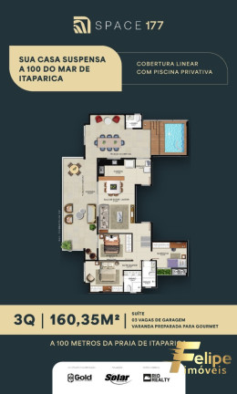 Imagem Imóvel com 3 Quartos à Venda, 89 m² em Praia De Itaparica - Vila Velha