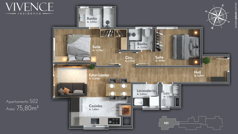 Imagem Apartamento com 1 Quarto à Venda, 48 m² em Centro - Canela Imagem Apartamento com 1 Quarto à Venda, 48 m² em Centro - Canela
