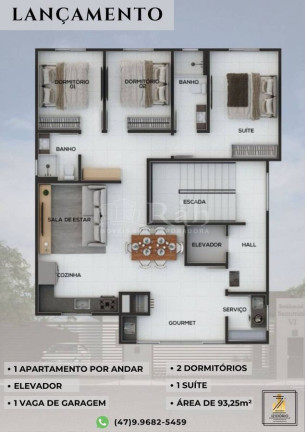 Imagem Apartamento com 3 Quartos à Venda, 93 m² em Balneário Piçarras Imagem Apartamento com 3 Quartos à Venda, 93 m² em Balneário Piçarras