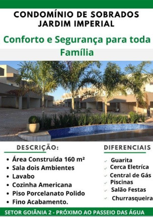 Imagem Casa de Condomínio com 3 Quartos à Venda, 160 m² em Setor Goiânia 2 - Goiânia