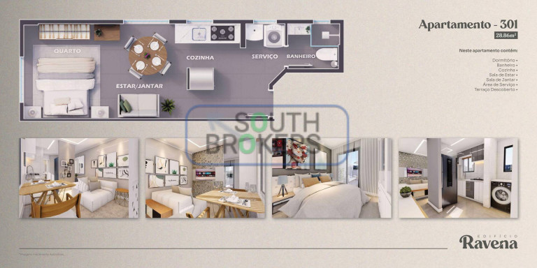 Imagem Apartamento com 2 Quartos à Venda, 27 m² em Hauer - Curitiba Imagem Apartamento com 2 Quartos à Venda, 27 m² em Hauer - Curitiba