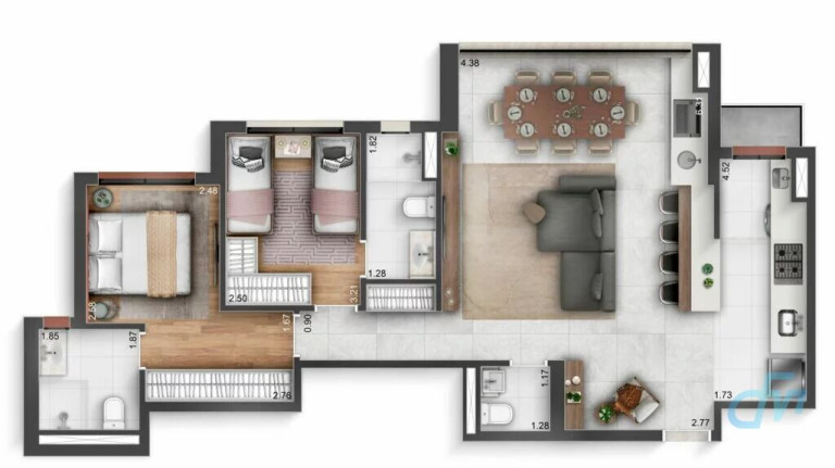Imagem Apartamento com 4 Quartos à Venda, 95 m² em Vila Mogilar - Mogi Das Cruzes