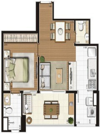 Imagem Imóvel com 2 Quartos à Venda, 73 m² em Campo Belo - São Paulo