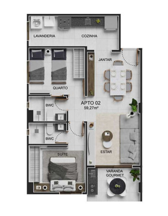 Imagem Apartamento com 2 Quartos à Venda, 60 m² em Intermares - Cabedelo Imagem Apartamento com 2 Quartos à Venda, 60 m² em Intermares - Cabedelo