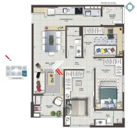 Imagem Apartamento com 3 Quartos à Venda, 84 m² em Campinas - São José Imagem Apartamento com 3 Quartos à Venda, 84 m² em Campinas - São José