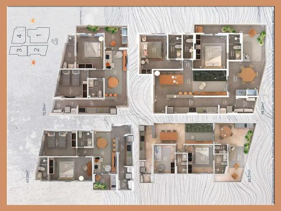 Imagem Imóvel com 2 Quartos à Venda, 98 m² em Guilhermina - Praia Grande