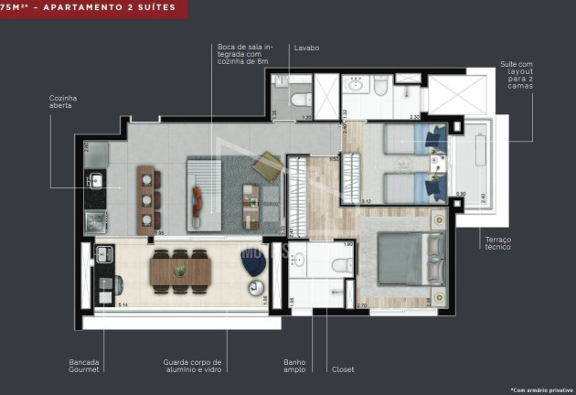 Imagem Apartamento com 2 Quartos à Venda, 75 m² em Vila Mariana - São Paulo