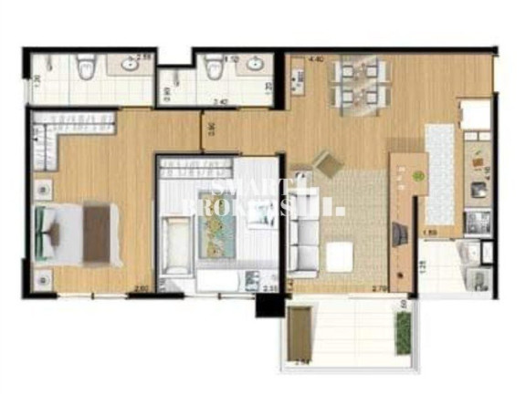 Imagem Apartamento com 2 Quartos à Venda, 62 m² em Jardim Saúde - São Paulo