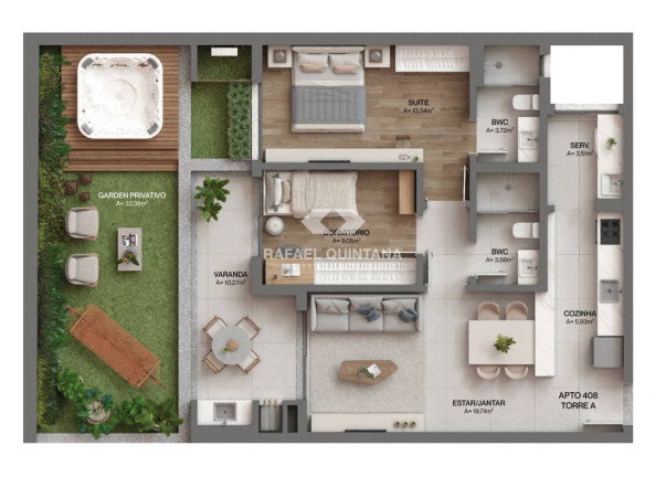 Imagem Apartamento com 1 Quarto à Venda, 76 m² em Cacupé - Florianópolis