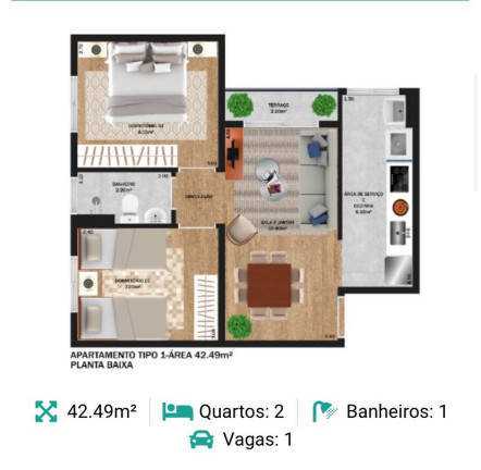 Imagem Apartamento com 2 Quartos à Venda, 42 m² em Jardim Jacinto - Jacareí Imagem Apartamento com 2 Quartos à Venda, 42 m² em Jardim Jacinto - Jacareí