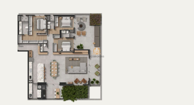 Imagem Imóvel com 3 Quartos à Venda, 205 m² em Cabral - Curitiba