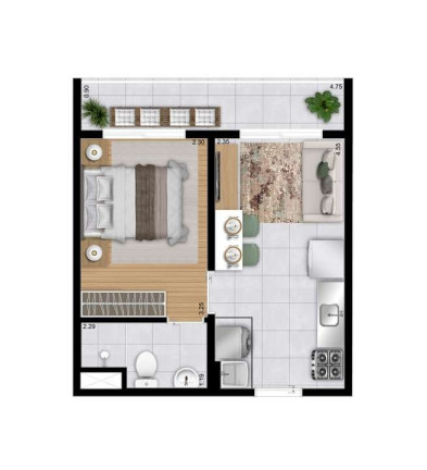Imagem Apartamento com 1 Quarto à Venda, 29 m² em Mooca - São Paulo Imagem Apartamento com 1 Quarto à Venda, 29 m² em Mooca - São Paulo