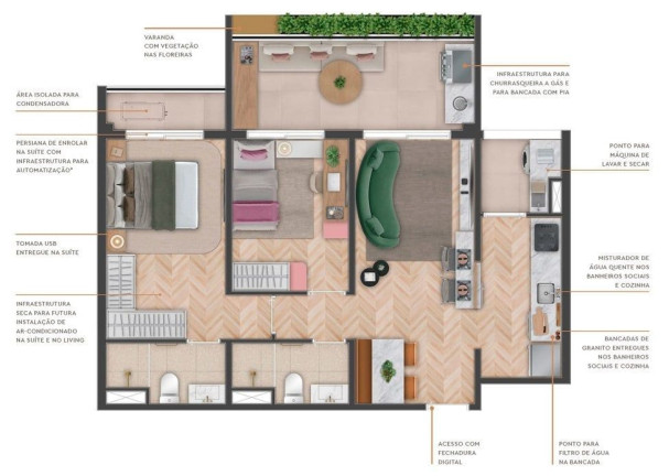 Imagem Apartamento com 2 Quartos à Venda, 69 m² em Mirandópolis - São Paulo Imagem Apartamento com 2 Quartos à Venda, 69 m² em Mirandópolis - São Paulo