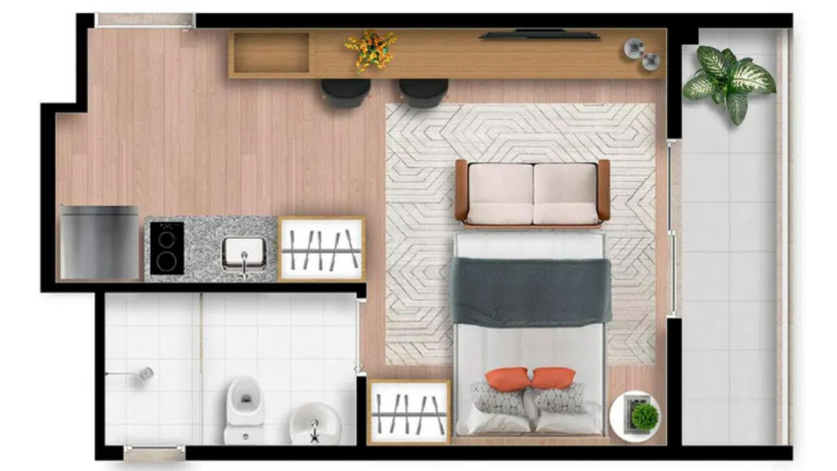 Imagem Imóvel com 1 Quarto à Venda, 26 m² em Santo Amaro - São Paulo