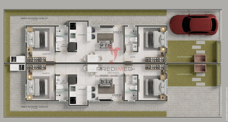 Imagem Casa com 2 Quartos à Venda, 55 m² em Gramame - João Pessoa Imagem Casa com 2 Quartos à Venda, 55 m² em Gramame - João Pessoa