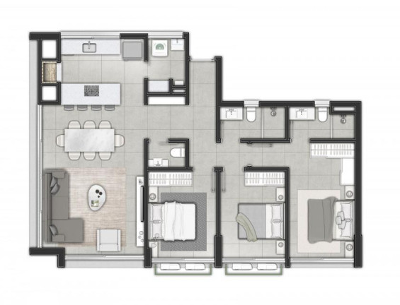 Imagem Apartamento com 2 Quartos à Venda, 73 m² em Centro - Torres