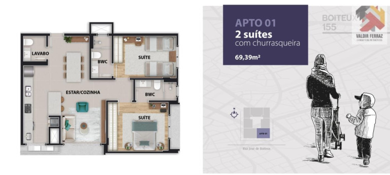 Imagem Apartamento com 2 Quartos à Venda, 69 m² em Centro - Florianópolis