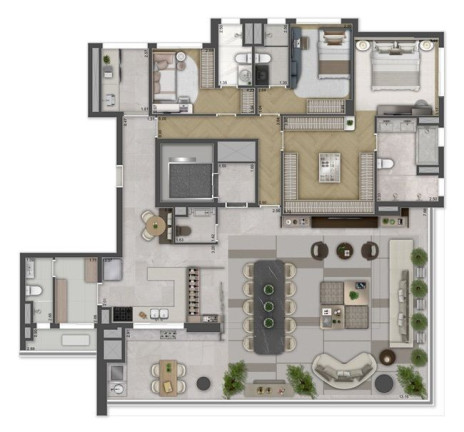 Imagem Apartamento com 4 Quartos à Venda, 217 m² em Brooklin Novo - São Paulo Imagem Apartamento com 4 Quartos à Venda, 217 m² em Brooklin Novo - São Paulo