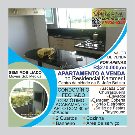 Imagem Apartamento com 2 Quartos à Venda, 77 m² em Centro - São João Batista