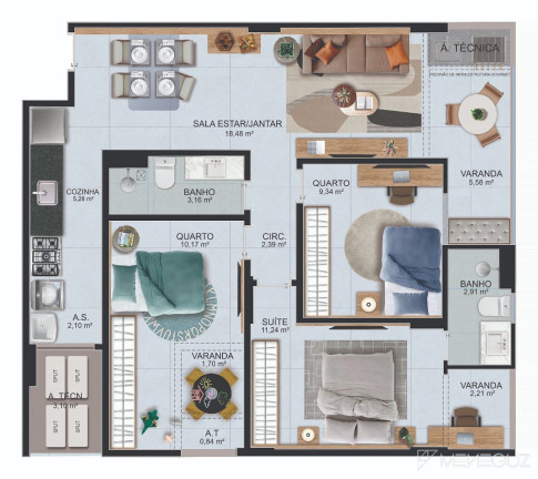 Imagem Apartamento com 3 Quartos à Venda, 89 m² em Praia Da Costa - Vila Velha