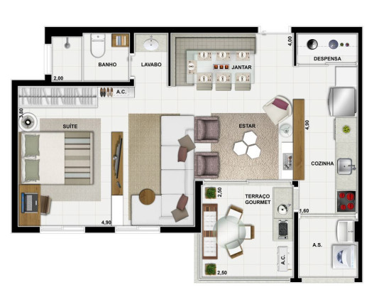 Imagem Apartamento com 1 Quarto à Venda, 38 m² em Morumbi - São Paulo Imagem Apartamento com 1 Quarto à Venda, 38 m² em Morumbi - São Paulo