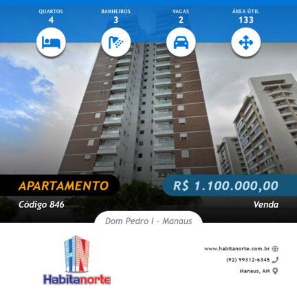 Apartamento com 4 Quartos à Venda, 133 m² em Dom Pedro I - Manaus