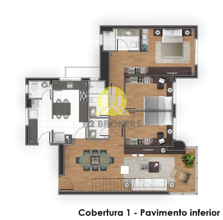 Imagem Cobertura com 3 Quartos à Venda, 210 m² em Alto Da Glória - Curitiba Imagem Cobertura com 3 Quartos à Venda, 210 m² em Alto Da Glória - Curitiba