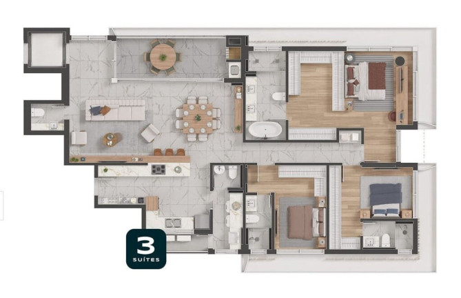 Imagem Apartamento com 3 Quartos à Venda, 181 m² em Batel - Curitiba
