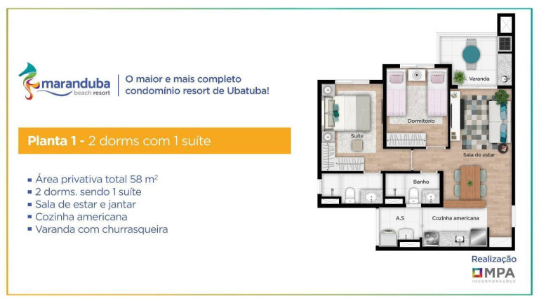 Imagem Apartamento com 2 Quartos à Venda, 58 m² em Praia Do Sape - Ubatuba Imagem Apartamento com 2 Quartos à Venda, 58 m² em Praia Do Sape - Ubatuba