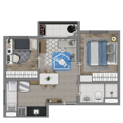 Apartamento com 2 Quartos à Venda, 37 m² em Belenzinho - São Paulo