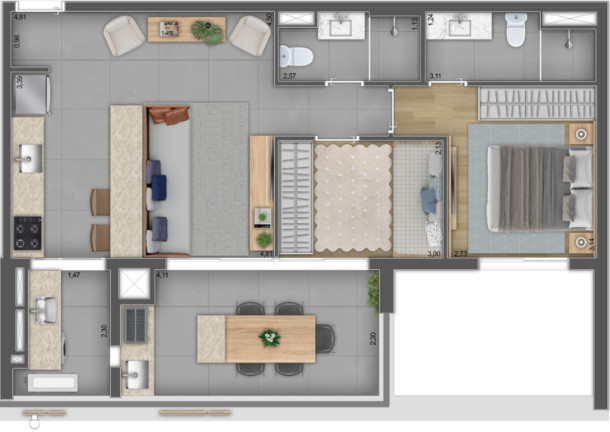 Apartamento com 2 Quartos à Venda, 71 m² em Pinheiros - São Paulo