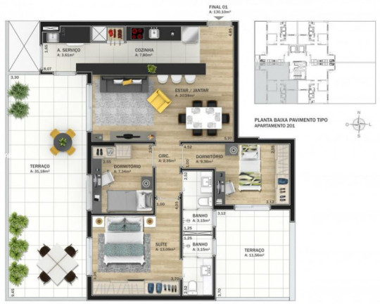 Imagem Apartamento com 3 Quartos à Venda, 91 m² em Panazzolo - Caxias Do Sul Imagem Apartamento com 3 Quartos à Venda, 91 m² em Panazzolo - Caxias Do Sul