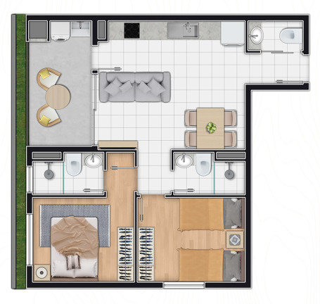 Imagem Apartamento com 2 Quartos à Venda, 155 m² em água Verde - Curitiba Imagem Apartamento com 2 Quartos à Venda, 155 m² em água Verde - Curitiba