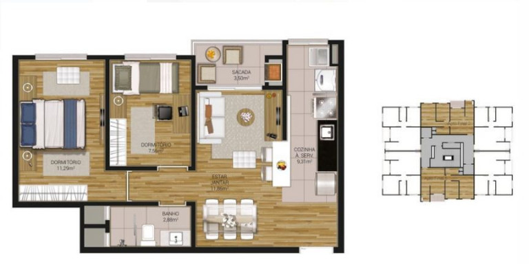 Imagem Apartamento com 2 Quartos à Venda, 55 m² em São Leopoldo - Caxias Do Sul Imagem Apartamento com 2 Quartos à Venda, 55 m² em São Leopoldo - Caxias Do Sul