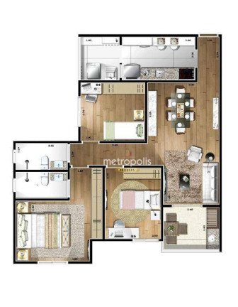 Imagem Apartamento com 3 Quartos à Venda, 84 m² em Barcelona - São Caetano Do Sul