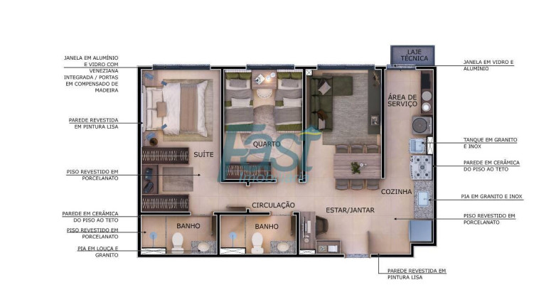 Imagem Apartamento com 2 Quartos à Venda, 50 m² em Despraiado - Cuiabá Imagem Apartamento com 2 Quartos à Venda, 50 m² em Despraiado - Cuiabá