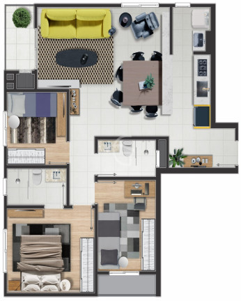 Imagem Apartamento com 3 Quartos à Venda, 73 m² em Glória - Joinville Imagem Apartamento com 3 Quartos à Venda, 73 m² em Glória - Joinville