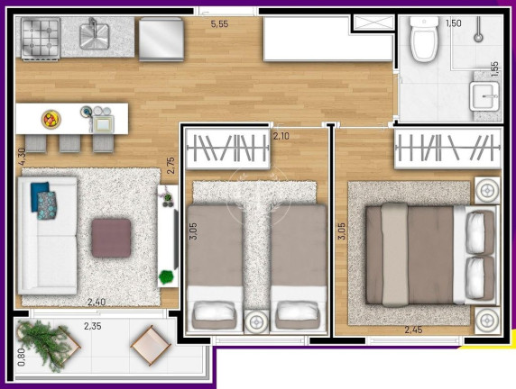 Imagem Apartamento com 2 Quartos à Venda, 26 m² em Vila Ré - São Paulo