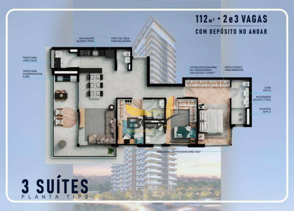 Imagem Apartamento com 3 Quartos à Venda, 112 m² em Alphaville Empresarial - Barueri Imagem Apartamento com 3 Quartos à Venda, 112 m² em Alphaville Empresarial - Barueri