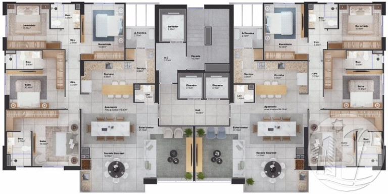 Imagem Apartamento com 4 Quartos à Venda, 146 m² em Centro - Balneário Camboriú Imagem Apartamento com 4 Quartos à Venda, 146 m² em Centro - Balneário Camboriú