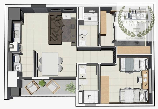 Imagem Apartamento com 2 Quartos à Venda, 50 m² em Jd. Cruzeiro - Mairinque